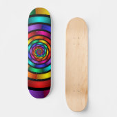 Ronde en Psychedelic Colorful Modern Fractal Art Persoonlijk Skateboard (Voorkant)