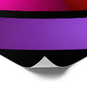 Ronde en Psychedelic Colorful Modern Fractal Art Poster (Hoek)