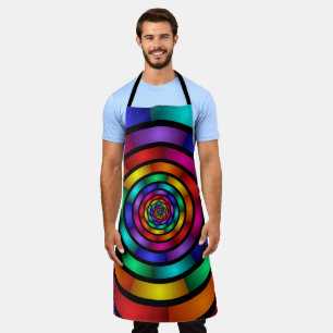 Ronde en Psychedelic Colorful Modern Fractal Art Schort