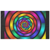 Ronde en Psychedelic Colorful Modern Fractal Art Tafelkleed (Voorkant (Horizontaal))
