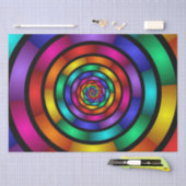 Ronde en Psychedelic Colorful Modern Fractal Art Tissuepapier (Craft)