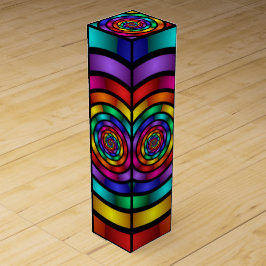 Ronde en Psychedelic Colorful Modern Fractal Art Wijn