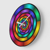 Ronde en Psychedelische Colorful Modern Fractal Ar Grote Klok (Hoek)