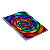 Ronde en psychedelische kleurrijke moderne fractal notitieboek (Rechterzijde)