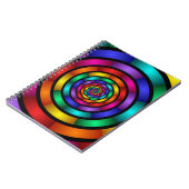 Ronde en psychedelische kleurrijke moderne fractal notitieboek (Linkerzijde)