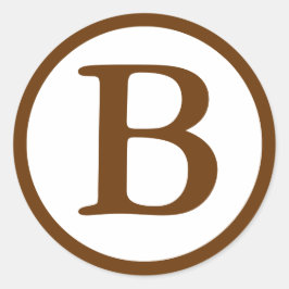 Ronde envelop afdichtingen met Monogram - Medium B Ronde Sticker