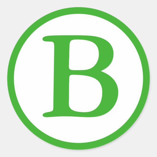 Ronde envelop afdichtingen met Monogram - Medium G Sticker (Voorkant)