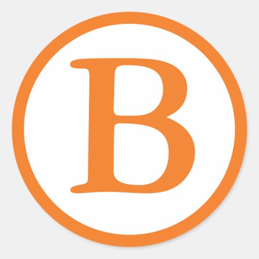 Ronde Envelop Afdichtingen met Monogram - Medium S Ronde Sticker (Voorkant)