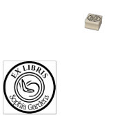 Ronde Ex Libris Boemerang Rubberstempel (Gestempeld)