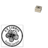 Ronde Ex Libris - Handmatige ventilator Rubberstempel (Gestempeld)