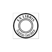 Ronde Ex Libris Rubberstempel (Afrduk)