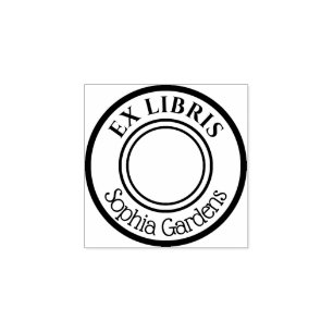 Ronde Ex Libris Rubberstempel