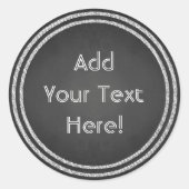  Ronde Faux Chalkboard Design Stickers (Voorkant)