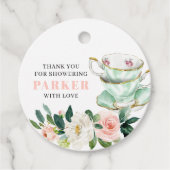 Ronde Favor-taggen voor Thee Bruiloftsfeest Bedankjes Labels (Voorkant)