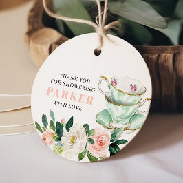 Ronde Favor Tags voor Bruidssluier Thee Feestje Bedankjes Labels