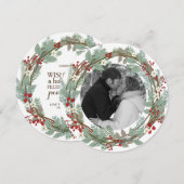 Ronde feestelijke fotokaarten feestdagenkaart (Voorkant / Achterkant)