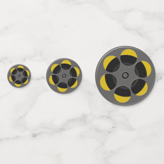 Ronde filmhaspel confetti (Voorkanten)