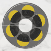 Ronde filmhaspel wijnglaslabel (Voorkant)