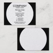 Ronde flatpanel - Wit met zwart (Gold Kaart) Visitekaartje (Voorkant / Achterkant)
