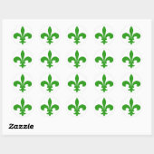 Ronde Fleur de Lis Stickers GROEN (Vel)