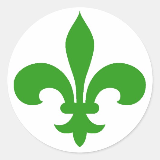 Ronde Fleur de Lis Stickers GROEN (Voorkant)