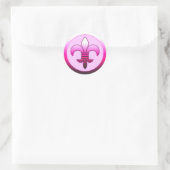 Ronde Fleur de Lis Stickers ROZE (Tas)
