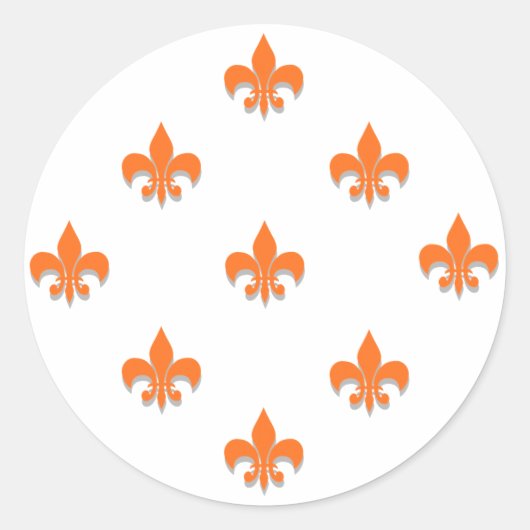 Ronde Fleur de Lis Stickers SINAASAPPEL (Voorkant)