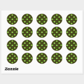 Ronde Fleur de Lis Stickers ZUUR GROEN (Vel)