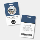 Ronde foto aangepaste personeelsbarcode, logo, naa badge (Voor- en achterkant)