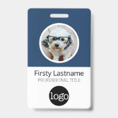 Ronde foto aangepaste personeelsbarcode, logo, naa badge (Voorzijde)