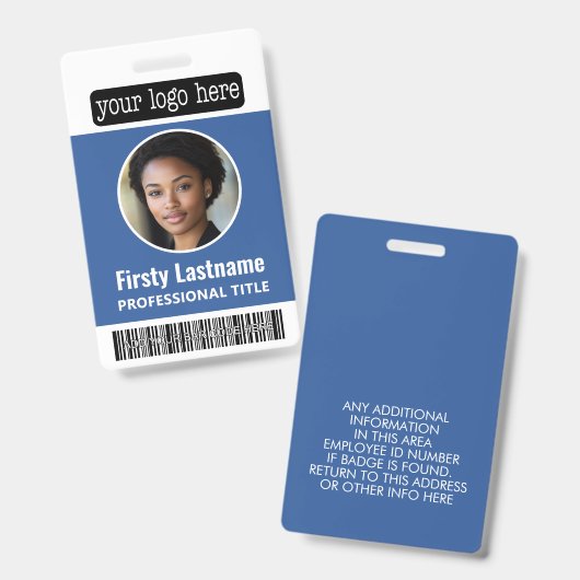 Ronde foto aangepaste personeelsbarcode, logo, naa badge (Voor- en achterkant)