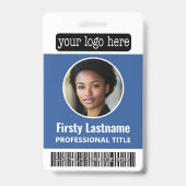 Ronde foto aangepaste personeelsbarcode, logo, naa badge (Voorzijde)