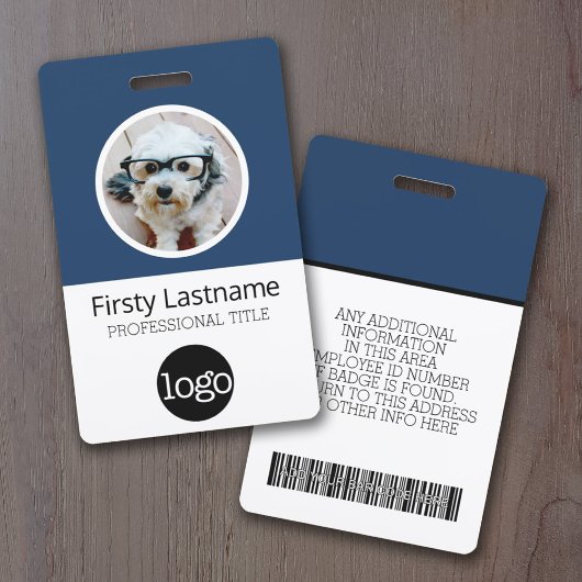 Ronde foto aangepaste personeelsbarcode, logo, naa badge