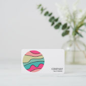 Ronde foto - Abstracte kleur 160422(01) Visitekaartje (Staand voorkant)