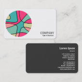 Ronde foto - Abstracte kleur 160422(05) Visitekaartje (Voorkant / Achterkant)