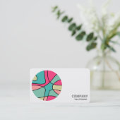 Ronde foto - Abstracte kleur 160422(05) Visitekaartje (Staand voorkant)