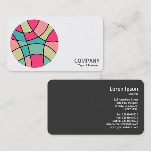 Ronde foto - Abstracte kleur 160422(06) Visitekaartje (Voorkant / Achterkant)