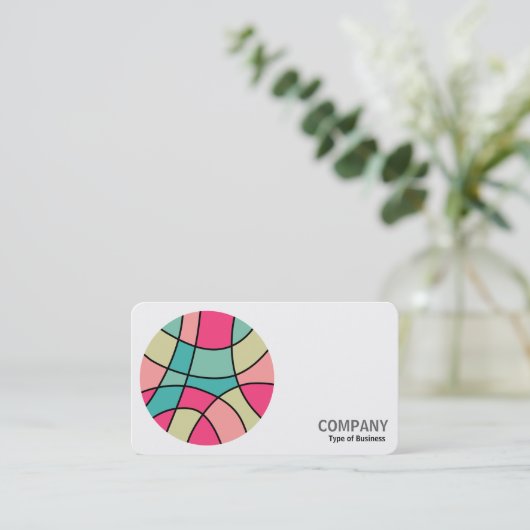 Ronde foto - Abstracte kleur 160422(07) Visitekaartje (Staand voorkant)