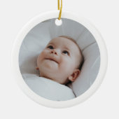 Ronde foto als doopgeschenk  keramisch ornament (Voorkant)