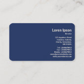 Ronde foto - Bomen in de winter - Cyanotype Visitekaartje (Achterkant)