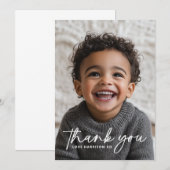 Ronde foto doop bedankkaart (Voorkant / Achterkant)