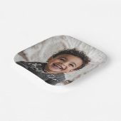 Ronde foto doop papieren bordje (Gebogen)