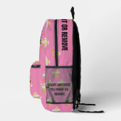 Ronde foto en tekst roze fopspenen Baby Bedrukte Rugzak (Rechts)