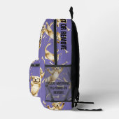 Ronde foto- en teksthonden die Botten achtervolgen Bedrukte Rugzak (Rechts)