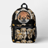 Ronde foto- en teksthonden met frisbees bedrukte rugzak (Voorkant)