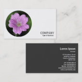 Ronde foto - Geranium Visitekaartje (Voorkant / Achterkant)