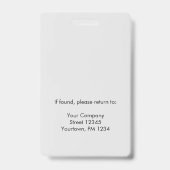 ronde foto-id van medewerker badge (Achterkant)