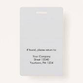 ronde foto-id van medewerker badge (Achterkant)