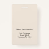 ronde foto-id van medewerker badge (Achterkant)