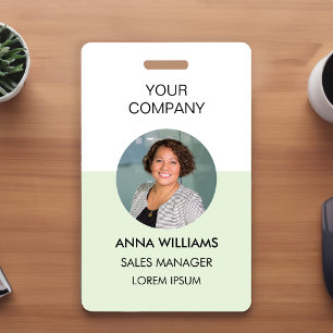 ronde foto-id van medewerker badge